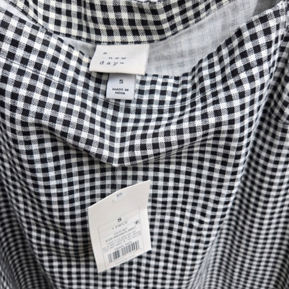 NWT A New Day Gingham Check Mini Dress - Black/White - Size Small - Picture 6 of 6